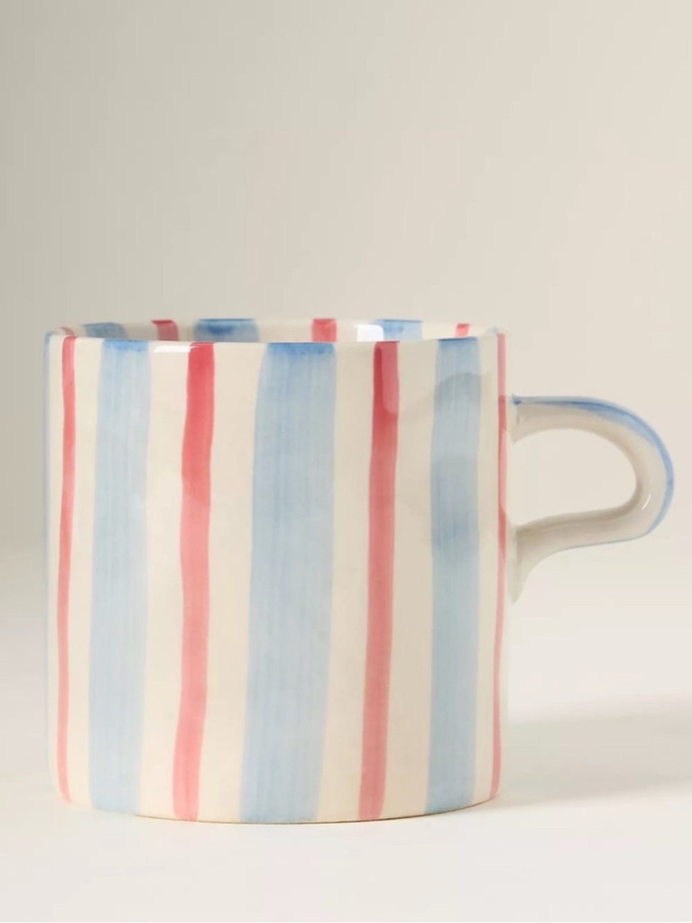 Anthropologie Daily Stripe Mug in Red, White, and Blue